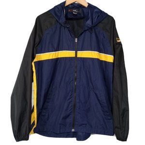 Bike Performance Mens Black Full Zip Windbreaker Jacket Coat - Size Large